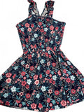 ShoSho girls dress blue floral frilly tank size 10