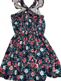 ShoSho girls dress blue floral frilly tank size 10