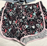 Girls shorts set of 4 girls 10/12 denim and athletic