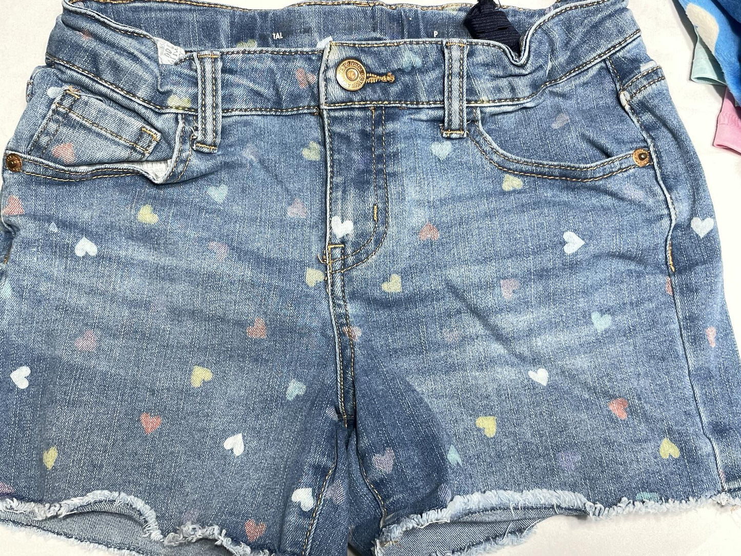 Girls shorts set of 4 girls 10/12 denim and athletic