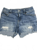 Cat & Jack girls denim distressed cut off shorts w/ adjustable waist size 10/12
