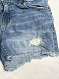 Cat & Jack girls denim distressed cut off shorts w/ adjustable waist size 10/12