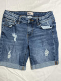 SO girls denim shorts distressed cuffed with adjustable waistband size 12