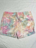 SO girls pastel tie dye denim shorts cuffed w/ adjustable waist size 12