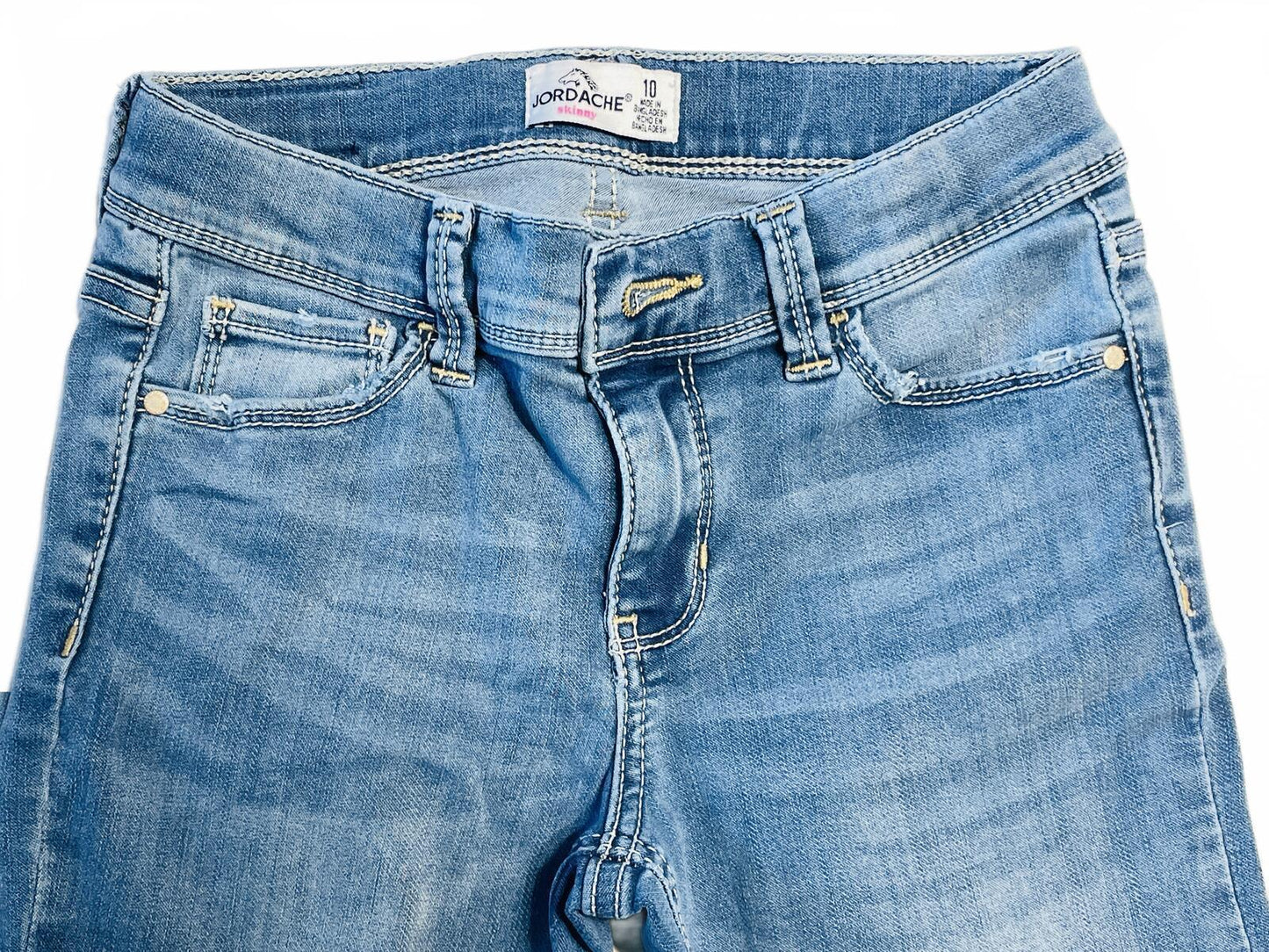 Jordache skinny jeans light blue with adjustable waistband girls size 10