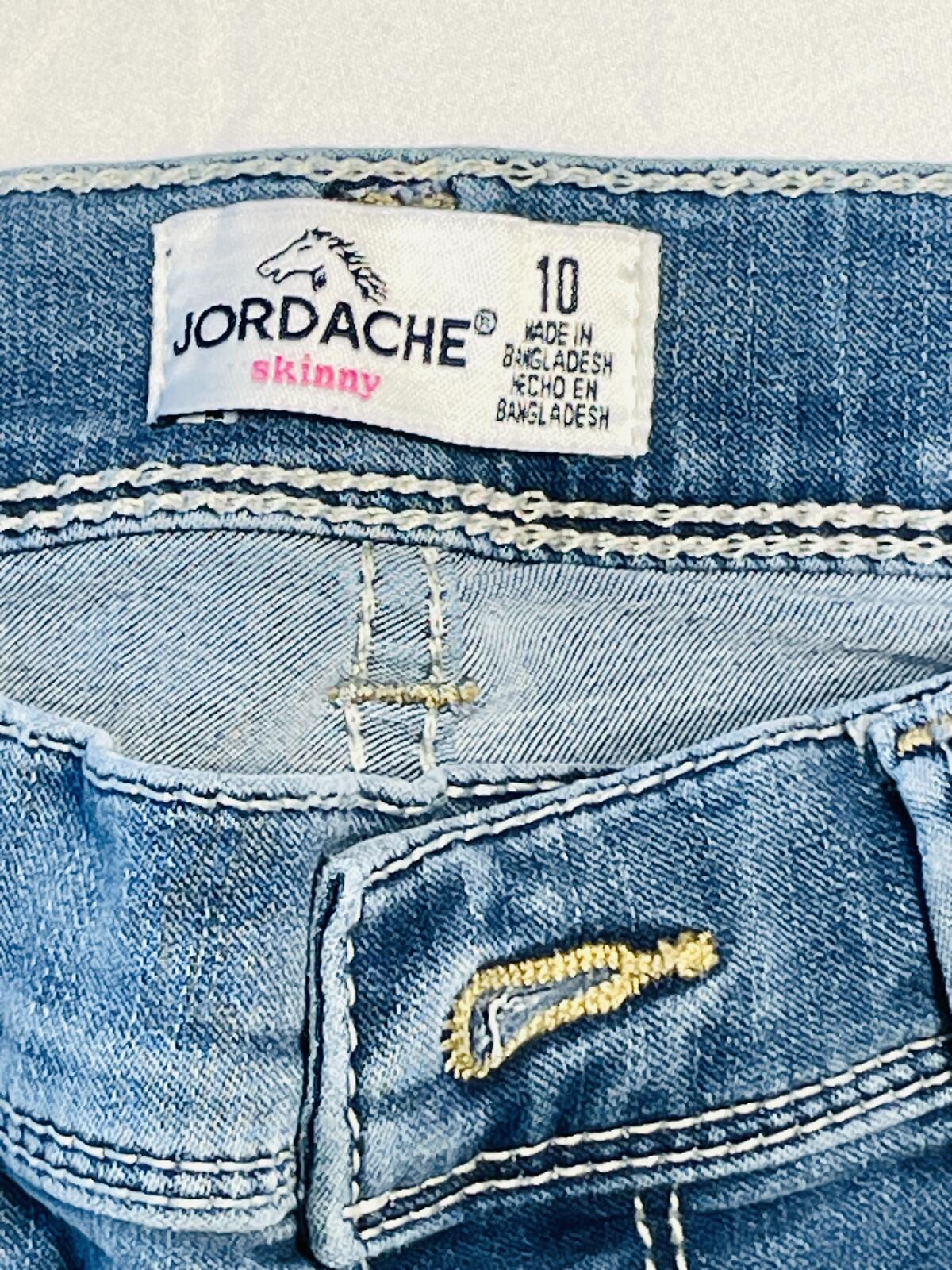 Jordache skinny jeans light blue with adjustable waistband girls size 10