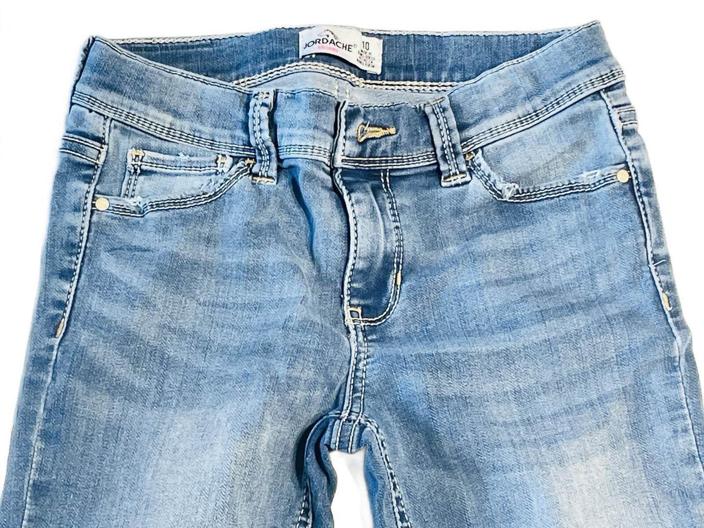 Jordache skinny jeans light blue with adjustable waistband girls size 10