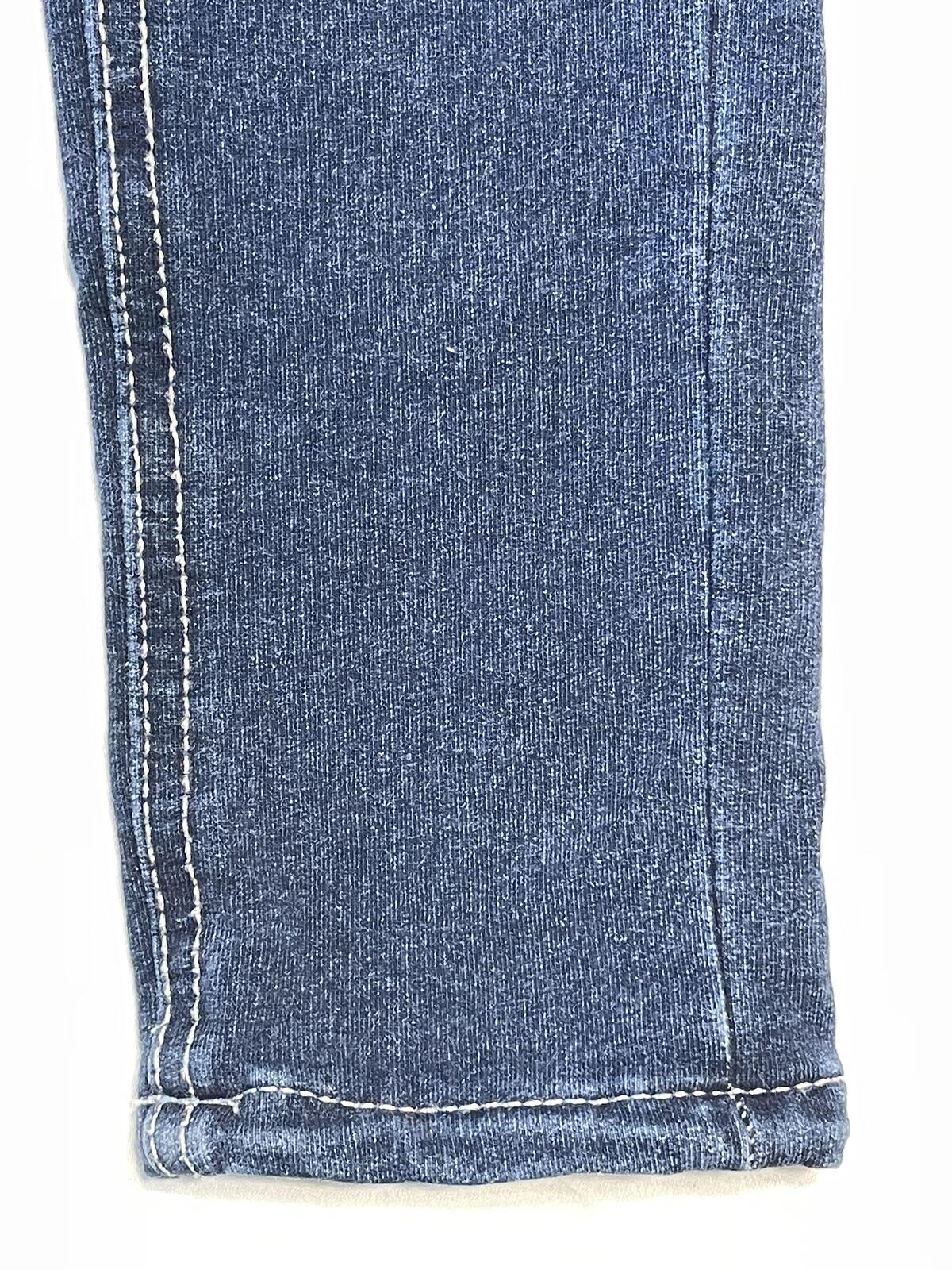SO denim skinny jegging elastic waistband bedazzled butterfly accents girls 10