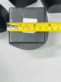 Set of 4 Black Plastic Furniture Feet with Metal Threaded Bolts 3.5" tall