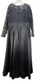 Black Lace Top and Satin Overlay Formal Jumpsuit Ladies XL