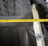 Black Lace Top and Satin Overlay Formal Jumpsuit Ladies XL
