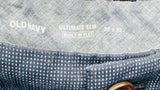 Old Navy Ultimate Slim Built-In Flex Chino Pants 30x32 Checkered Navy Blue