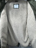 Old Navy Boys XL (14-16) Olive Green Hooded Winter Coat with Faux Fur Lining