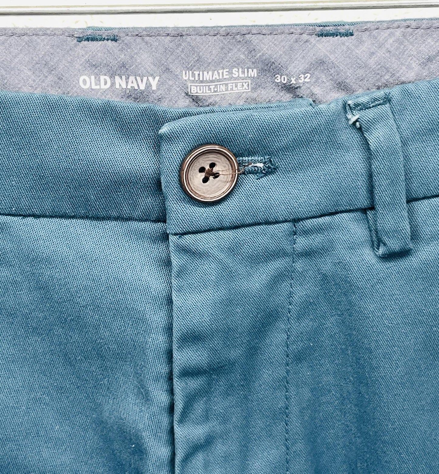 Old Navy Ultimate Slim Built-In Flex Chino Pants 30x32 dark teal