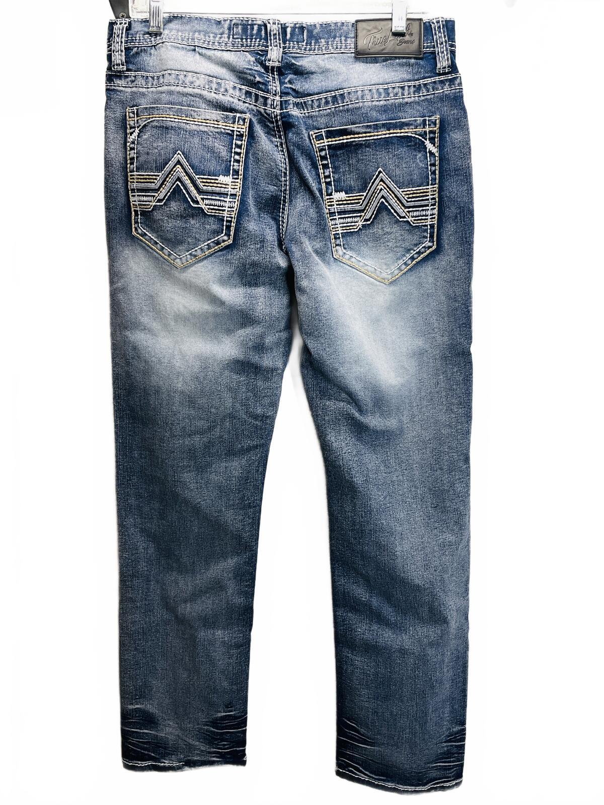 True Luck Men's Blue Denim Jeans Size 32x32