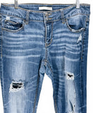 Daytrip Refined Lynx Skinny Jeans Size 32R Distressed Blue Denim