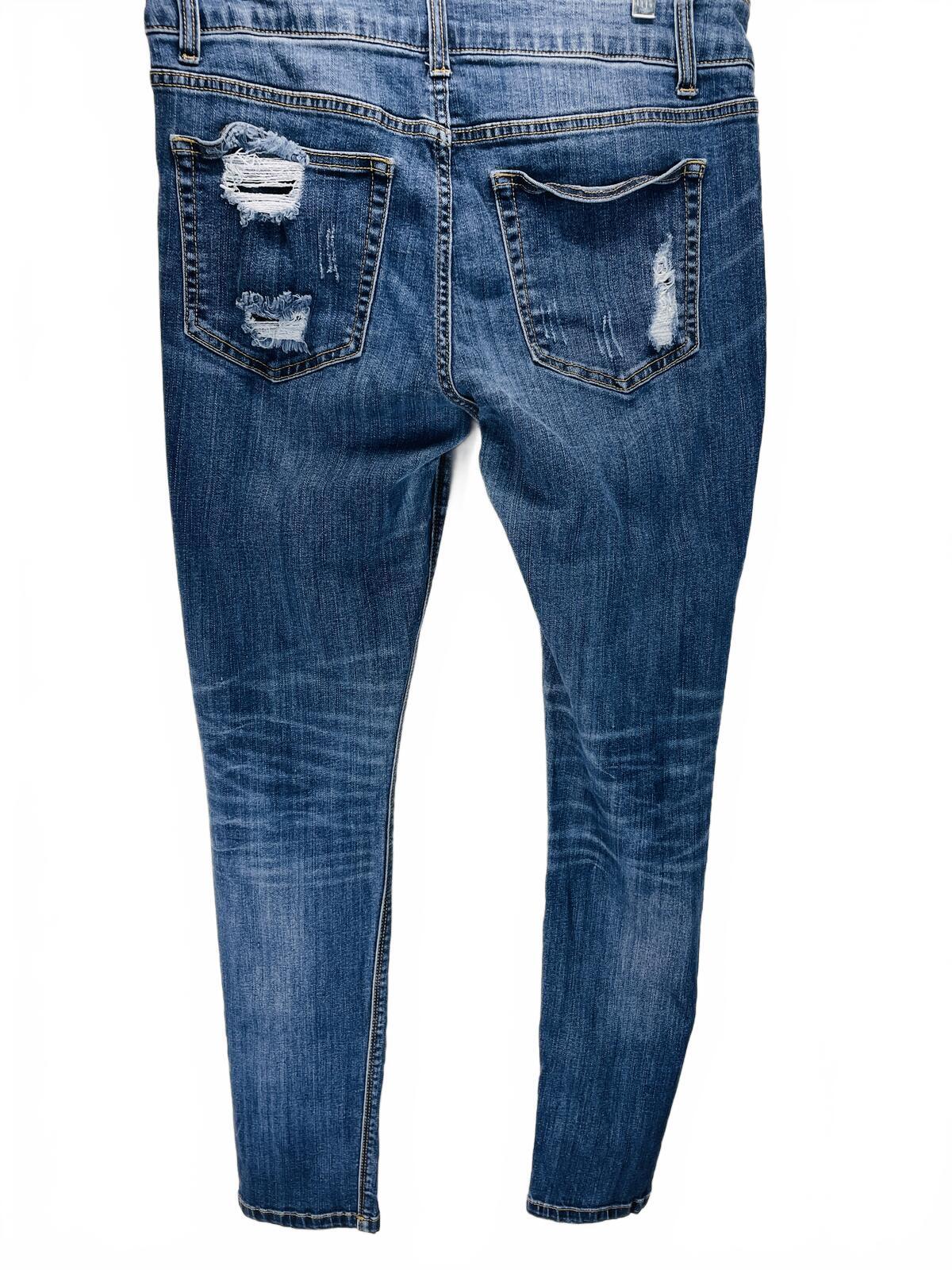 Daytrip Refined Lynx Skinny Jeans Size 32R Distressed Blue Denim