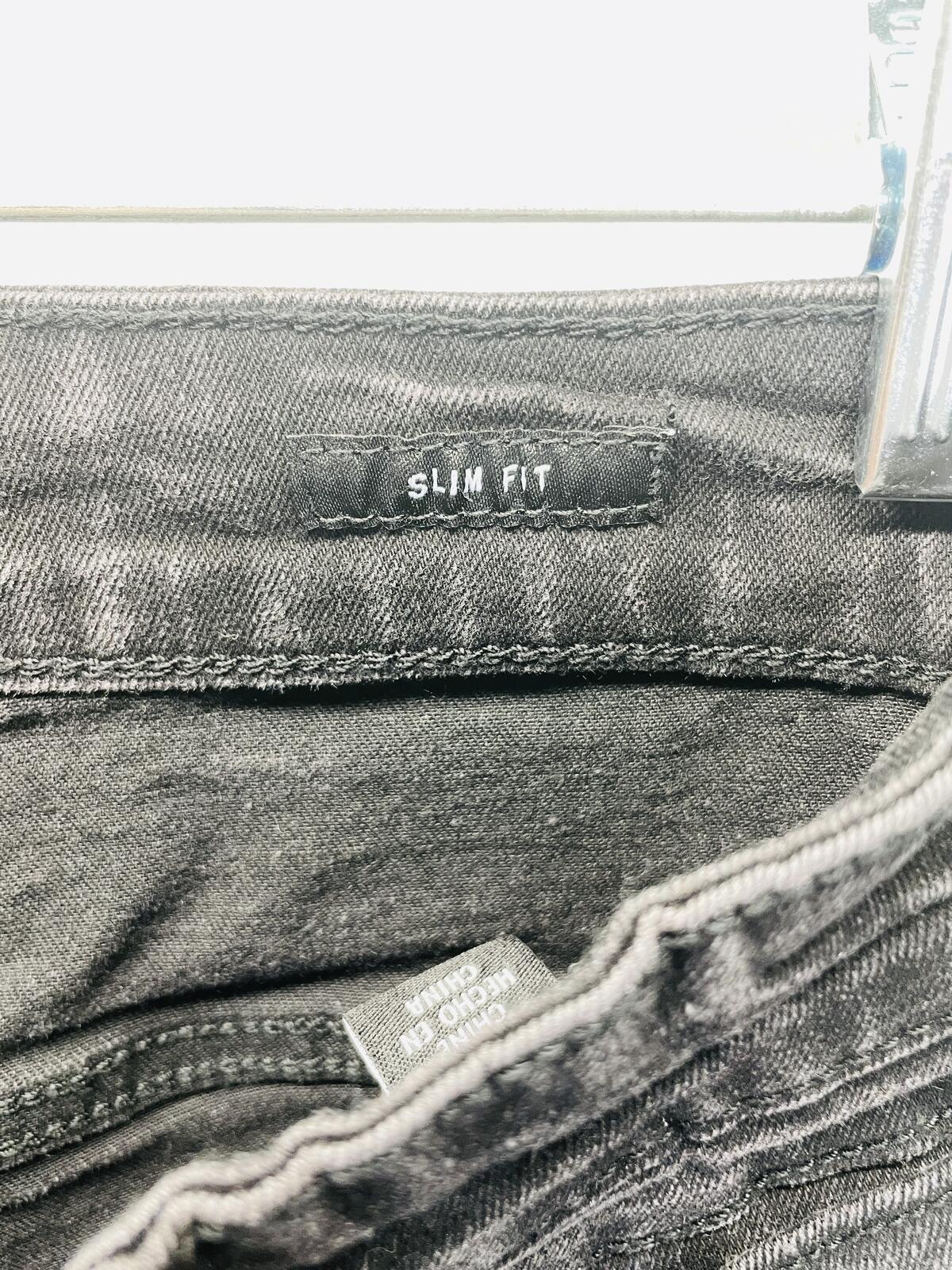 Kenneth Cole Black Denim Slim Fit Jeans Mens 30x32
