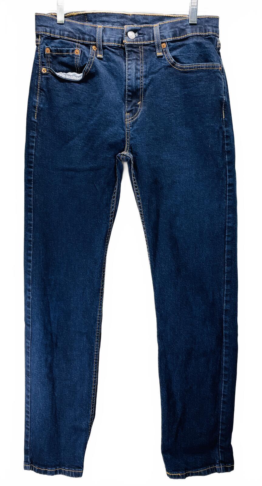 Levi's 505 Classic Fit Men's Jeans W32 L32 Dark Blue Denim