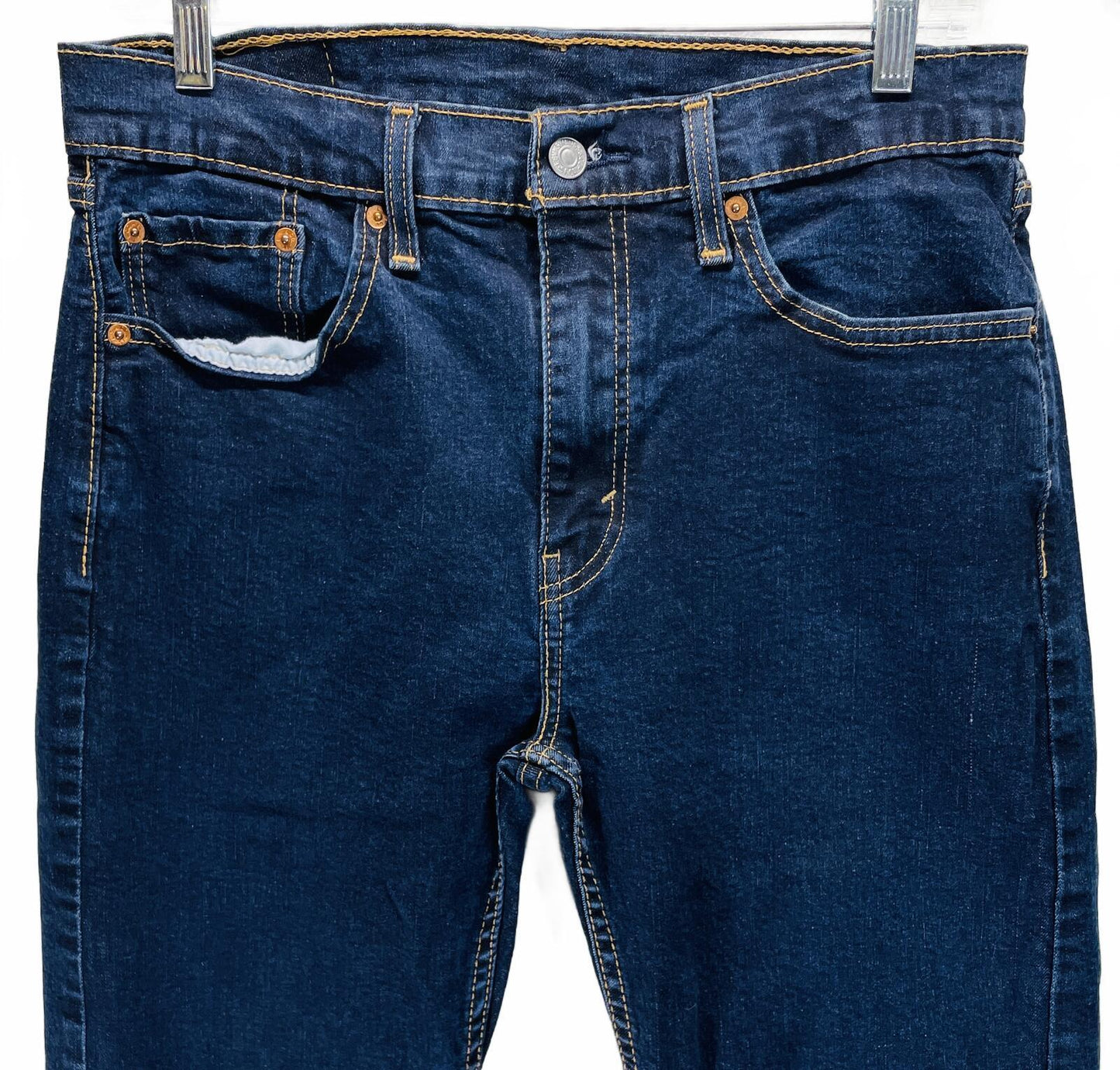 Levi's 505 Classic Fit Men's Jeans W32 L32 Dark Blue Denim