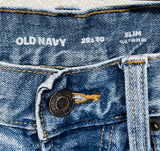 Old Navy Slim Fit Stretch Denim Jeans Mens 29x30 Light Blue