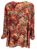 New Directions Long Sleeve Paisley Print Blouse Ladies Size Large