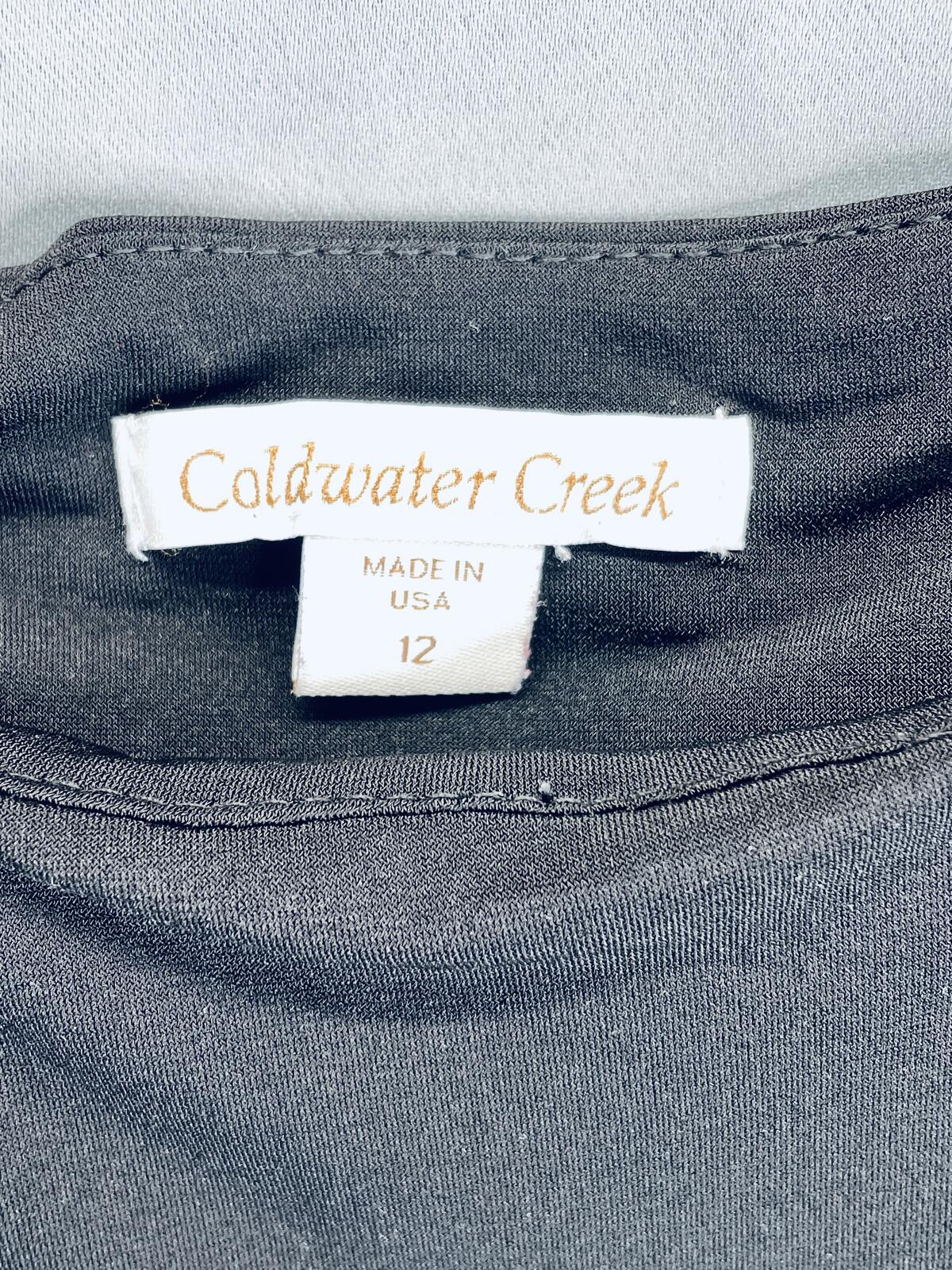Coldwater Creek Black Knot Front Dress Ladies Size 12