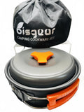 Bisgear Camping Cookware Set with Carry Bag and Utensils