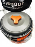 Bisgear Camping Cookware Set with Carry Bag and Utensils