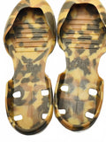 Vans Olive Green Canvas Sneakers with Unique Camouflage Removeable Sole Men's 6