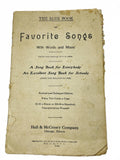 1914 Song Book The Blue Book of Favorite Songs - Vintage