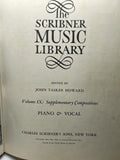 1955 The Scribner Music Library Volume IX: Compositions Piano & Vocal