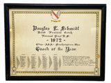 1972 Coach of the Year Award Plaque for Douglas E. Schmidt