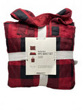 Martha Stewart Essentials Microfiber 4-Piece Quilt Set Buffalo Check Full/Queen