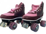 Story Duster Quad Roller Skates Wine Pink Size YOUTH Size 33-34