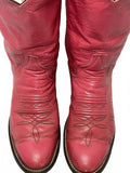Larry Mahan's Vintage Women's Faded Pink Leather Western Cowboy Boots, Size 5.5B