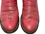 Larry Mahan's Vintage Women's Faded Pink Leather Western Cowboy Boots, Size 5.5B