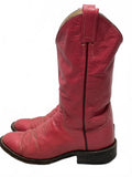 Larry Mahan's Vintage Women's Faded Pink Leather Western Cowboy Boots, Size 5.5B