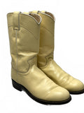 Justin Soft Yellow Leather Western Cowboy Boots Ladies 5.5B