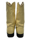 Justin Soft Yellow Leather Western Cowboy Boots Ladies 5.5B