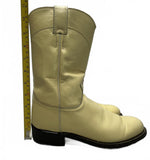 Justin Soft Yellow Leather Western Cowboy Boots Ladies 5.5B