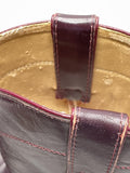 Justin Dark Burgundy Leather Western Cowboy Boots Ladies 3.5D Shows Wear