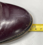Justin Dark Burgundy Leather Western Cowboy Boots Ladies 3.5D Shows Wear