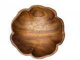 Set of 8 Scalloped Wooden 6" Tiki Serving Bowls