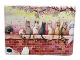 Ipad 10" Cat Print Tablet Folio Case Cover
