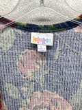 LuLaRoe Womens Floral Sleeveless Longline Open Front Vest Duster, Joy one size