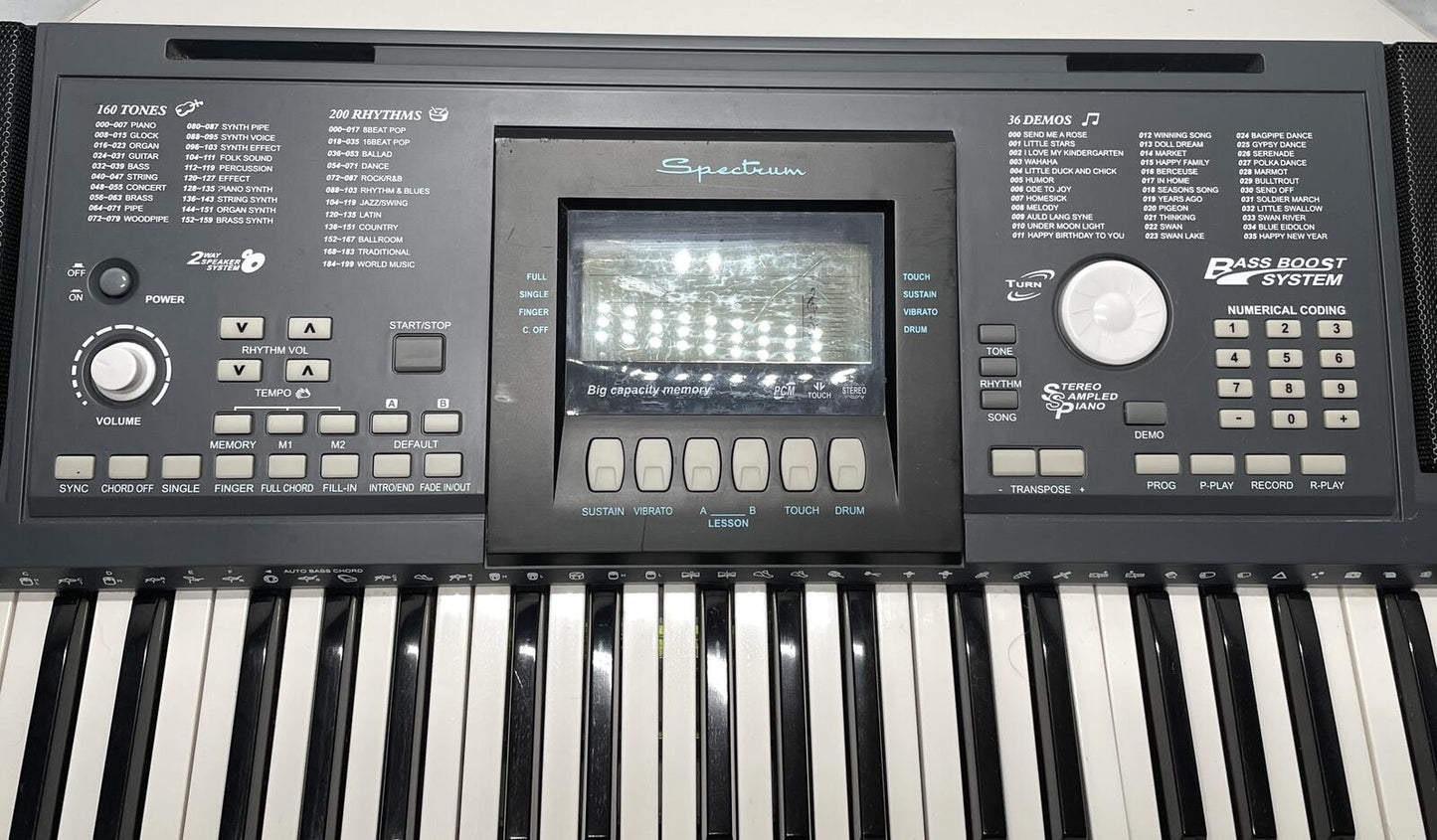 Local Pick Up 28327 Spectrum Bass Boost System Electronic Keyboard Piano Tested