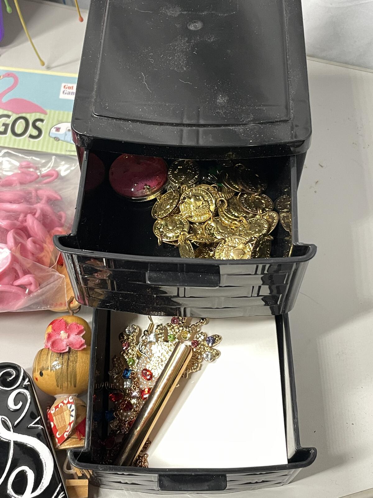 Junk Drawer Fun! Assorted Mixed Lot of Party, Craft, Home Supplies Over 65 piece