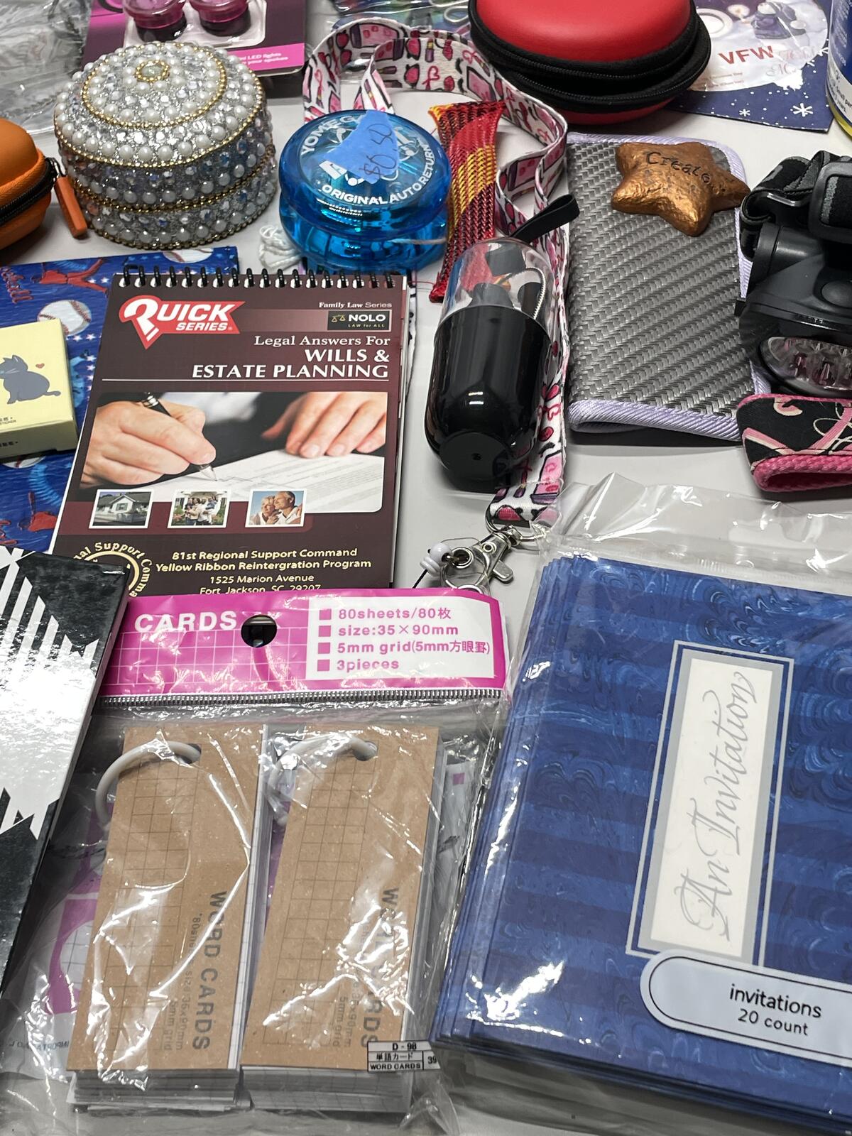 Junk Drawer Fun! Assorted Mixed Lot of Party, Craft, Home Supplies Over 65 piece