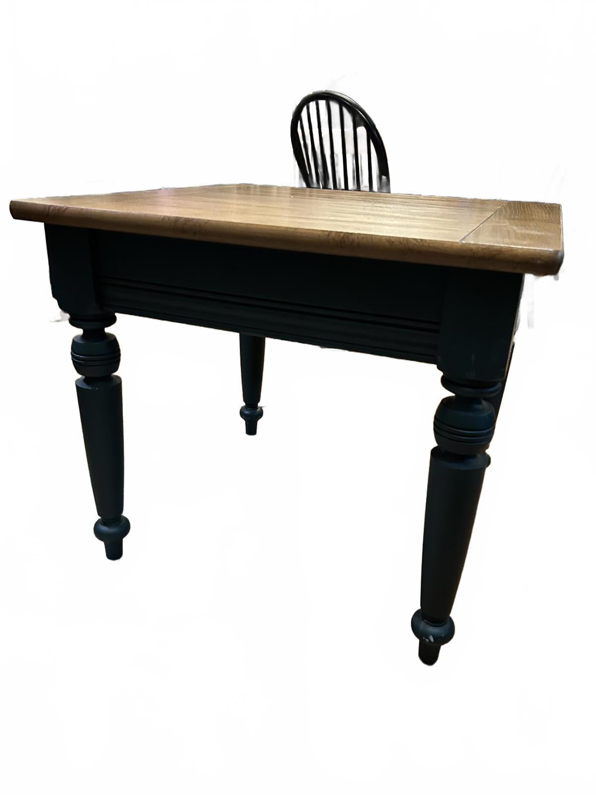 28" Square 24" tall Lane Furniture Wooden side Table with Hunter Green Legs